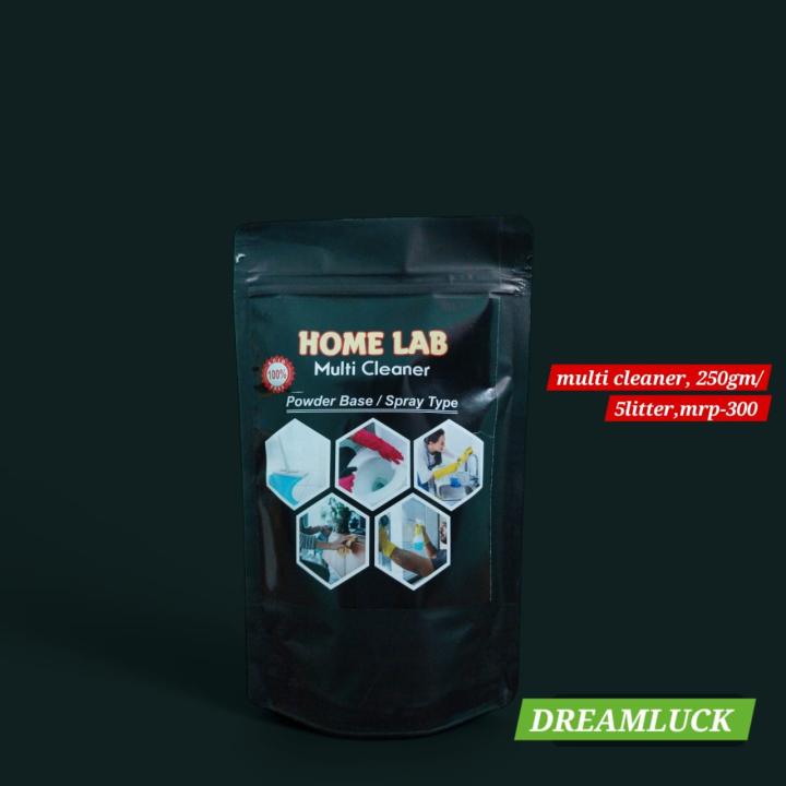 HOME LAB Multi Cleaner Powder Base Concentrate (250g Makes 5 Liters) | 100% Acid-Free All-Purpose Spray Cleaner